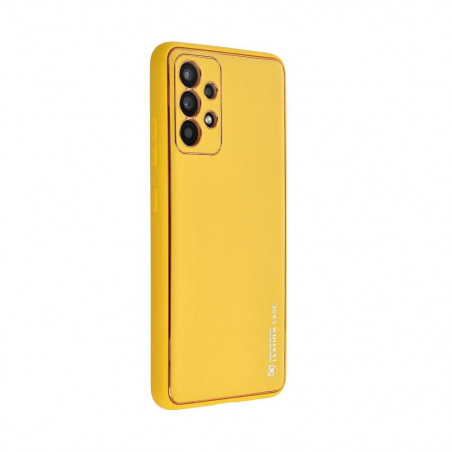 Kryt LEATHER na Samsung Galaxy A23 5G Žlutý