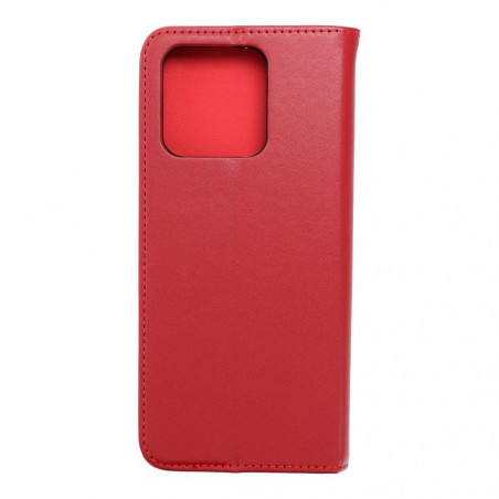 Peněženkové pouzdro Leather case SMART PRO na XIAOMI Redmi 10C Elegantní  Vinově červený