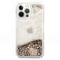 Kryt Guess Liquide Glitter Charms na Apple iPhone 14 Pro Max Elegantní  Zlatý
