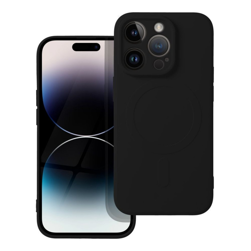 Kryt Silicone Mag Cover na Apple iPhone 14 Pro MagSAFE  Černý
