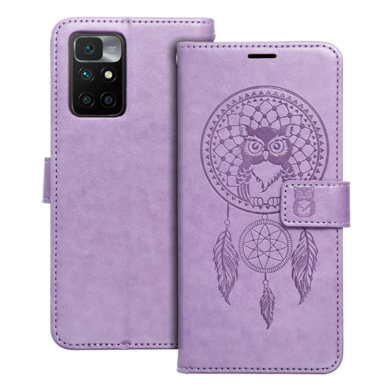 Peněženkové pouzdro MEZZO Book na XIAOMI Redmi 10 5G Lapač snů  Fialový (Purple)