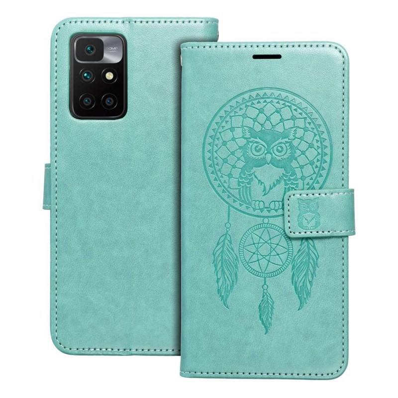 Peněženkové pouzdro MEZZO Book na XIAOMI Redmi 10 Lapač snů  Zelený