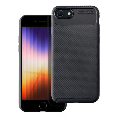 Kryt CARBON PREMIUM na Apple iPhone SE 2020 Elegantní  Černý