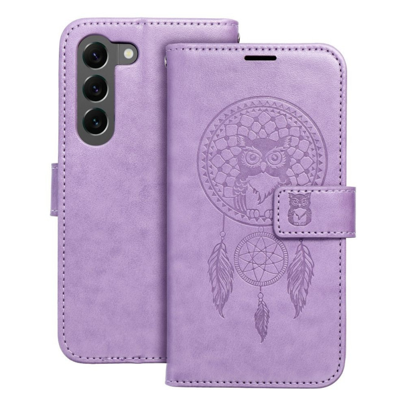 Peněženkové pouzdro MEZZO Book na Samsung Galaxy S23 Plus 5G Lapač snů  Fialový (Purple)