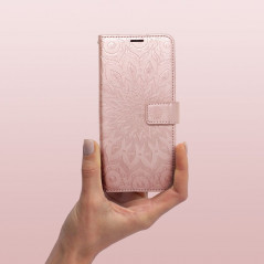 Peněženkové pouzdro MEZZO Book na Samsung Galaxy S23 Plus 5G Mandala  Růžovo-zlatý