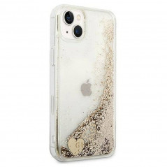 Kryt Guess Liquide Glitter Charms na Apple iPhone 14 Elegantní  Zlatý