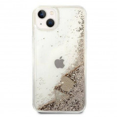 Kryt Guess Liquide Glitter Charms na Apple iPhone 14 Elegantní  Zlatý