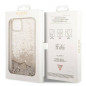 Kryt Guess Liquide Glitter Charms na Apple iPhone 14 Elegantní  Zlatý