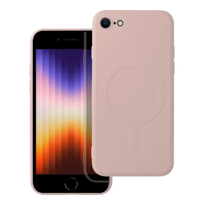 Kryt Silicone Mag Cover na Apple iPhone SE 2020 MagSAFE  Růžový