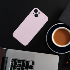 Kryt Silicone Mag Cover na Apple iPhone SE 2022 5G MagSAFE  Růžový
