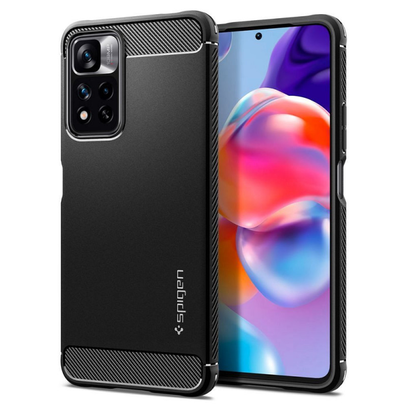 Kryt Spigen Armor na XIAOMI Redmi Note 11 Pro Plus 5G Uhlíkové vlákno, Elegantní  Černý