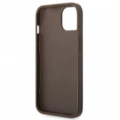 Kryt Guess 4G Gold Logo na Apple iPhone 14 Plus Elegantní  Hnědý