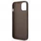 Kryt Guess 4G Gold Logo na Apple iPhone 14 Plus Elegantní  Hnědý