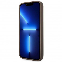 Kryt Guess 4G Gold Logo na Apple iPhone 14 Pro Elegantní  Hnědý