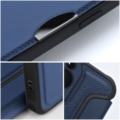 Peněženkové pouzdro Razor Book na XIAOMI Redmi 9C NFC Uhlíkové vlákno, Karbonový vzor  Modrý