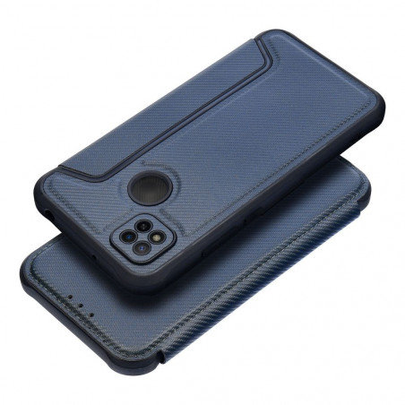 Peněženkové pouzdro Razor Book na XIAOMI Redmi 9I Uhlíkové vlákno, Karbonový vzor  Modrý