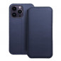 Peněženkové pouzdro Dual Pocket book na Apple iPhone 14 Pro Max Tmavší modrý 