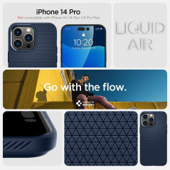 Kryt Spigen  Liquid Air na Apple iPhone 14 Pro Námořnická modrá