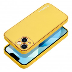 Kryt LEATHER na Apple iPhone 14 Plus Žlutý