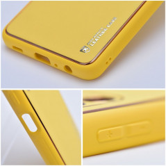 Kryt LEATHER na Apple iPhone 14 Plus Žlutý