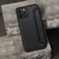 Peněženkové pouzdro Razor Book na Apple iPhone 14 Uhlíkové vlákno, Karbonový vzor  Černý