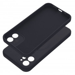 Kryt Silicone Mag Cover na Apple iPhone 12 MagSAFE  Černý