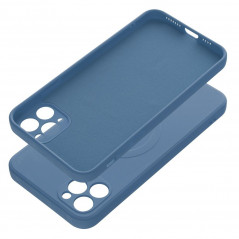 Kryt Silicone Mag Cover na Apple iPhone XS Max MagSAFE  Modrý