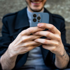 Kryt Silicone Mag Cover na Apple iPhone XS Max MagSAFE  Modrý