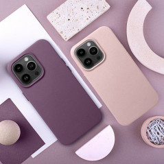 Kryt Leather Mag Cover na Apple iPhone 14 Elegantní  MagSAFE  Tmavě fialový (violet)