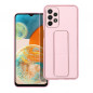 Kryt LEATHER Case Kickstand na Samsung Galaxy A23 5G Růžový