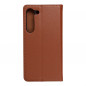 Peněženkové pouzdro Leather case SMART PRO na Samsung Galaxy S23 5G Elegantní  Hnědý