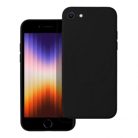 Kryt Silicone Mag Cover na Apple iPhone SE 2022 5G MagSAFE  Černý