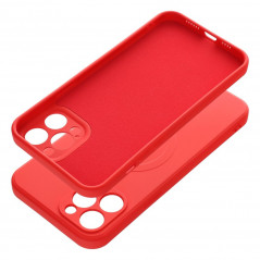 Kryt Silicone Mag Cover na Apple iPhone 12 Pro Max MagSAFE  Červený