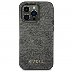 Kryt Guess 4G Gold Logo na Apple iPhone 14 Pro Elegantní  Šedý
