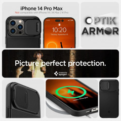 Kryt Spigen Optik Armor na Apple iPhone 14 Pro Max Černý
