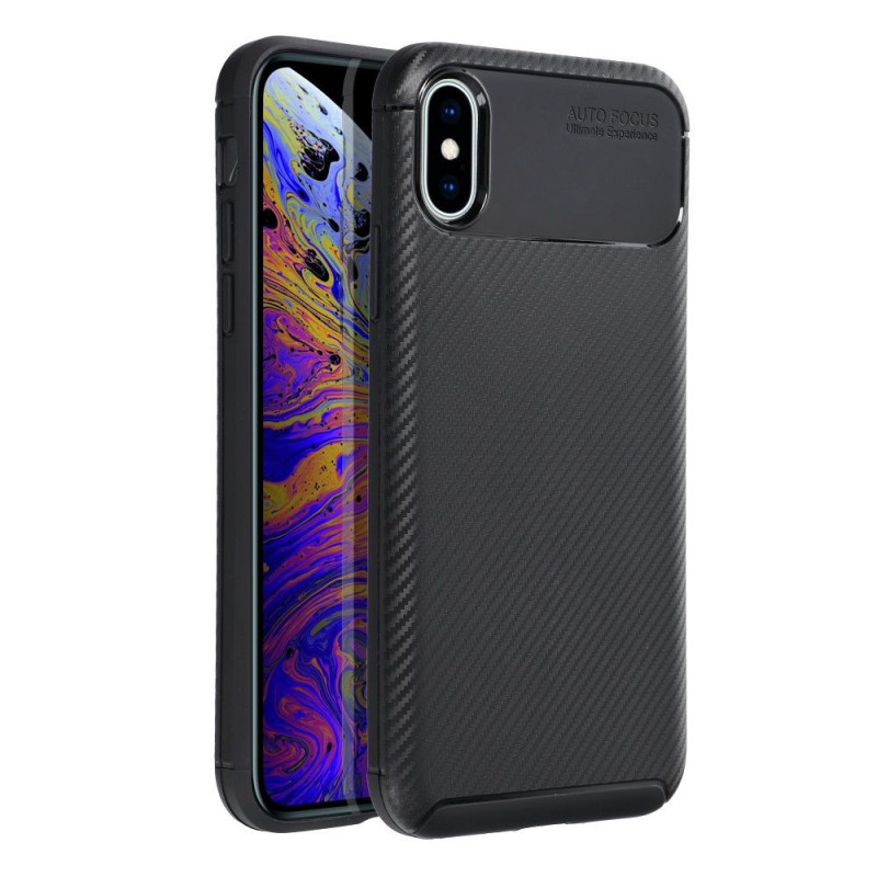 Kryt CARBON PREMIUM na Apple iPhone XS Elegantní  Černý