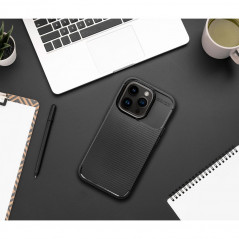 Kryt CARBON PREMIUM na Apple iPhone XR Elegantní  Černý