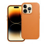 Kryt Leather Mag Cover na Apple iPhone 14 Pro Elegantní  MagSAFE  Oranžový