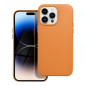 Kryt Leather Mag Cover na Apple iPhone 14 Pro Max Elegantní  MagSAFE  Oranžový
