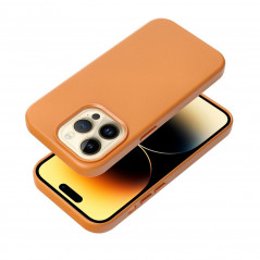 Kryt Leather Mag Cover na Apple iPhone 14 Pro Max Elegantní  MagSAFE  Oranžový