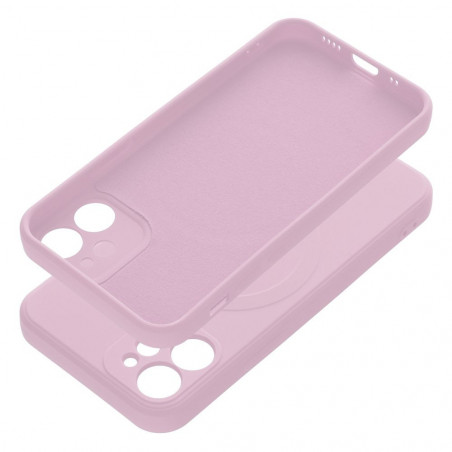 Kryt Silicone Mag Cover na Apple iPhone 12 mini MagSAFE  Růžový