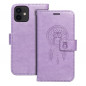 Peněženkové pouzdro MEZZO Book na Apple iPhone 12 Lapač snů  Fialový (Purple)