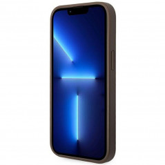 Kryt Guess 4G Gold Logo na Apple iPhone 14 Elegantní  Hnědý