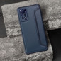 Peněženkové pouzdro Razor Book na XIAOMI Mi 11 Lite 5G NE Uhlíkové vlákno, Karbonový vzor  Modrý