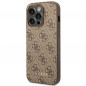 Kryt Guess 4G Gold Logo na Apple iPhone 14 Pro Max Elegantní  Hnědý