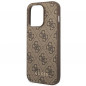 Kryt Guess 4G Gold Logo na Apple iPhone 14 Pro Max Elegantní  Hnědý