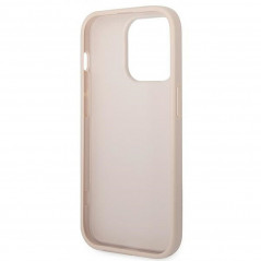 Kryt Guess 4G Gold Logo na Apple iPhone 14 Pro Elegantní  Růžový