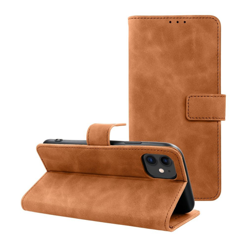 Peněženkové pouzdro TENDER Book na Apple iPhone 12 Pro Hnědý