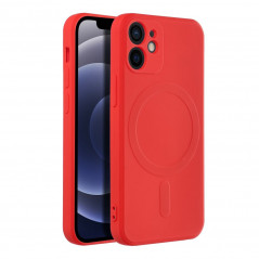 Kryt Silicone Mag Cover na Apple iPhone 12 mini MagSAFE  Červený
