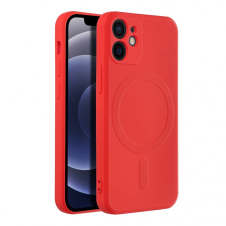 Kryt Silicone Mag Cover na Apple iPhone 12 mini MagSAFE  Červený